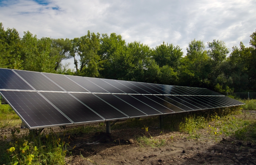 Small ground mount solar array